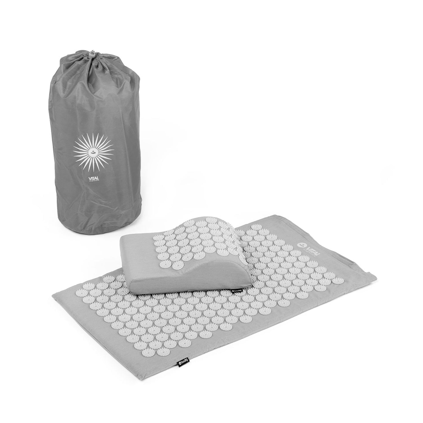 Acupressure Bed of Nails Mat and Head Cushion Pillow Set