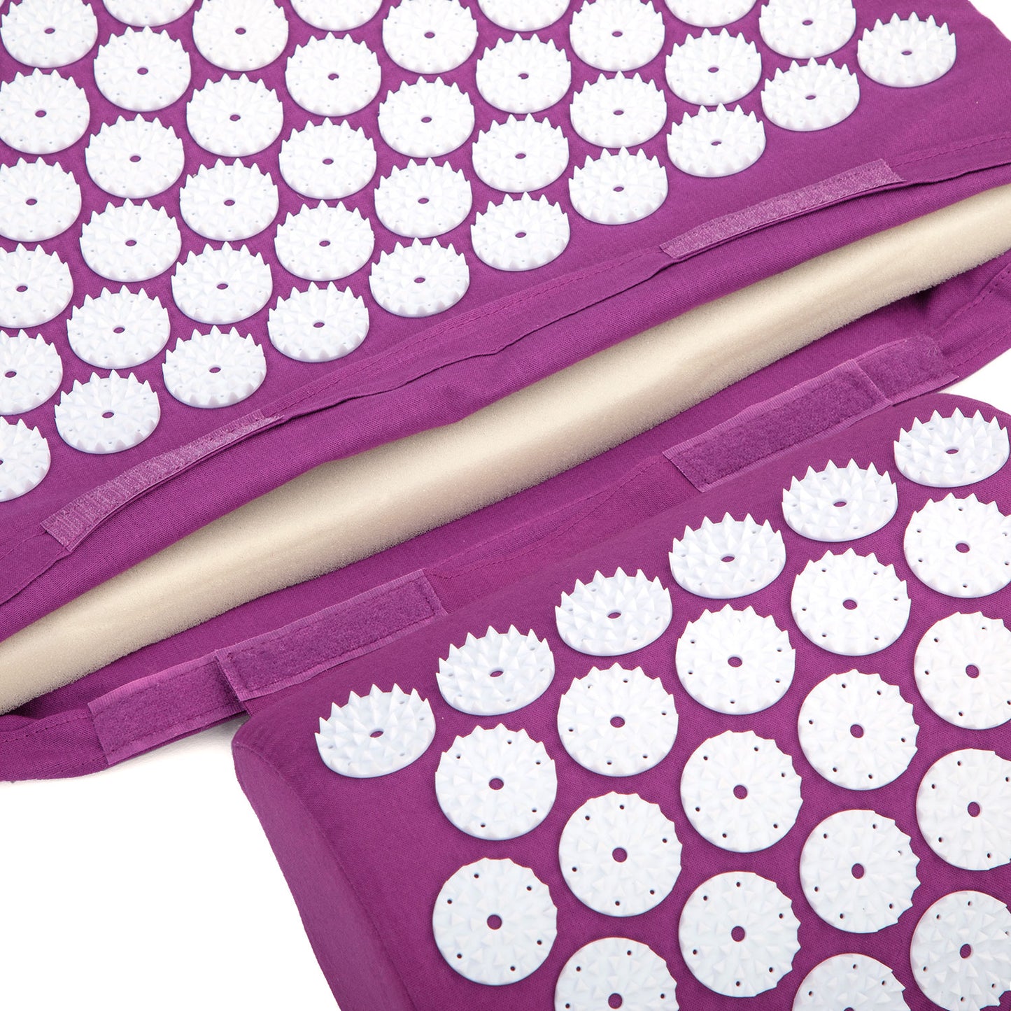 Acupressure Bed of Nails Mat and Head Cushion Pillow Set