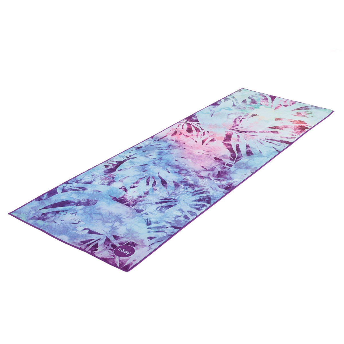 Hot Yoga Grip Towel² with anti-slip Silicone Dots | Arctic Leaves print design