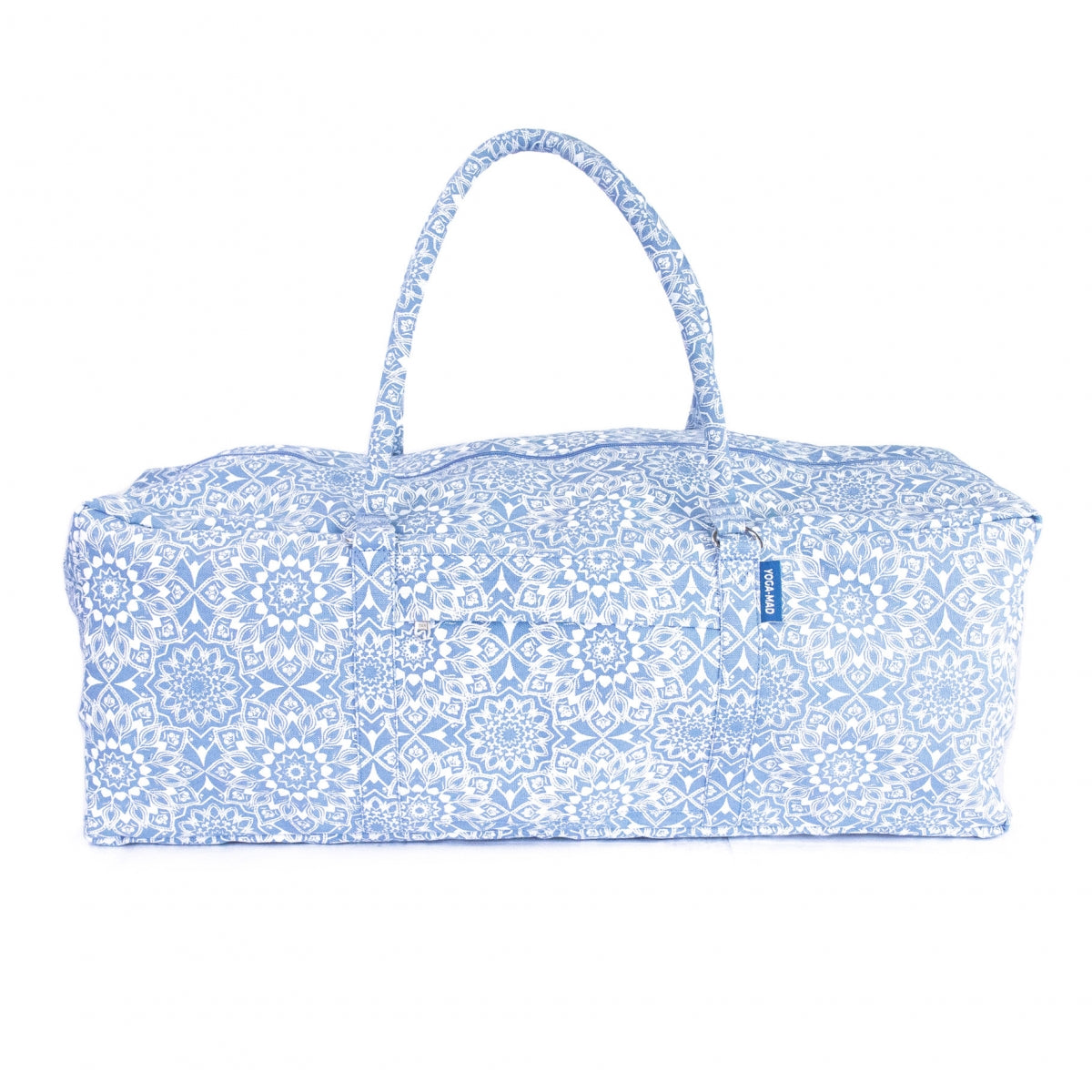 Light Blue Mandala Print Yoga and Pilates Large Equipment Kit Bag