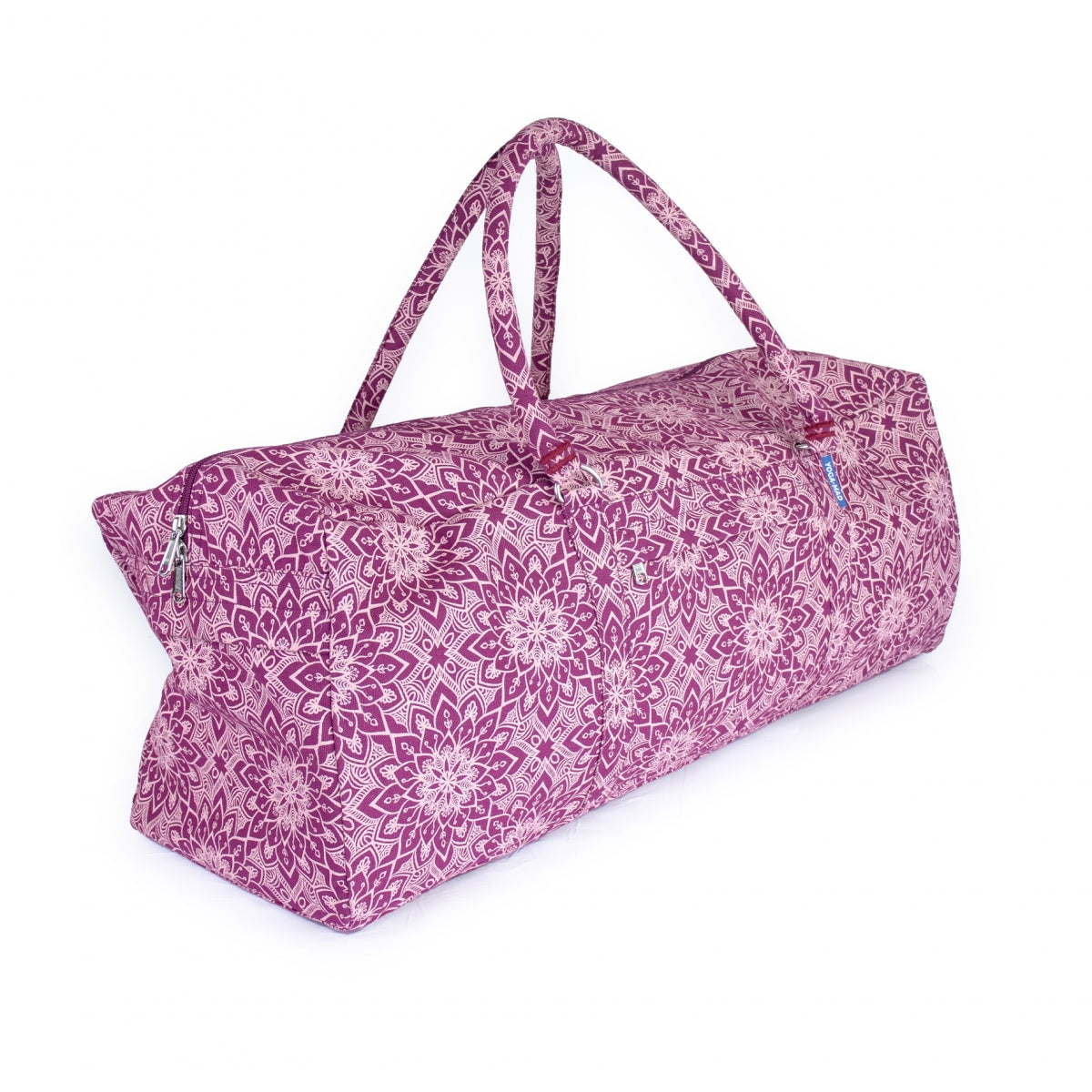 Burgundy Red Mandala Print Yoga and Pilates Large Equipment Kit Bag