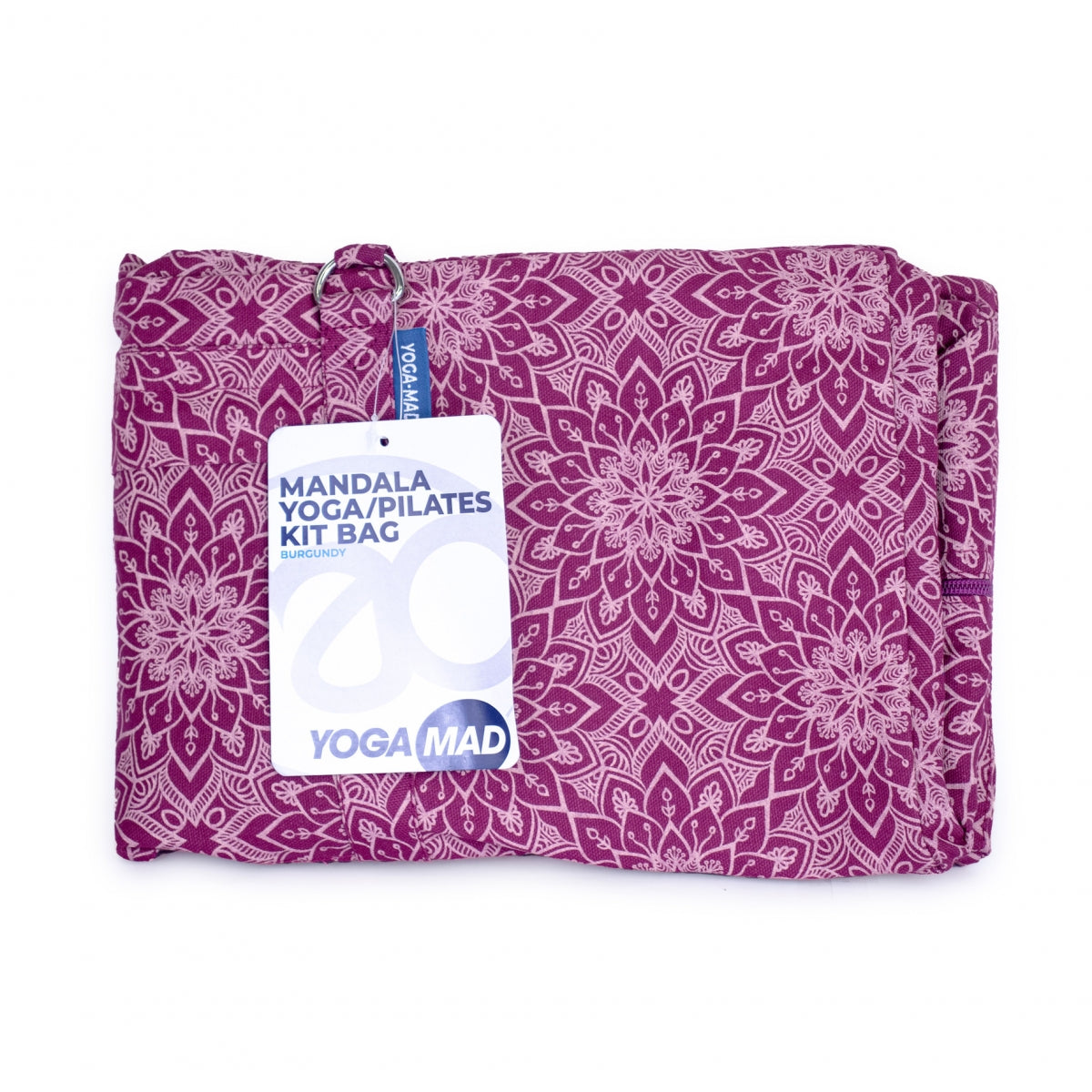 Burgundy Red Mandala Print Yoga and Pilates Large Equipment Kit Bag