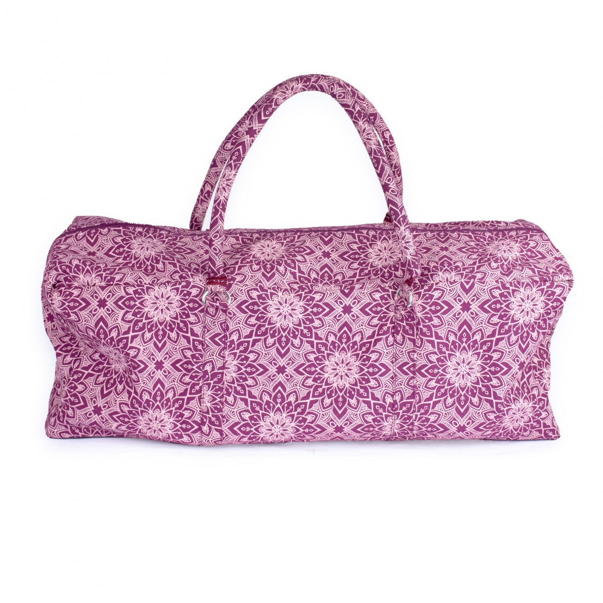 Burgundy Red Mandala Print Yoga and Pilates Large Equipment Kit Bag