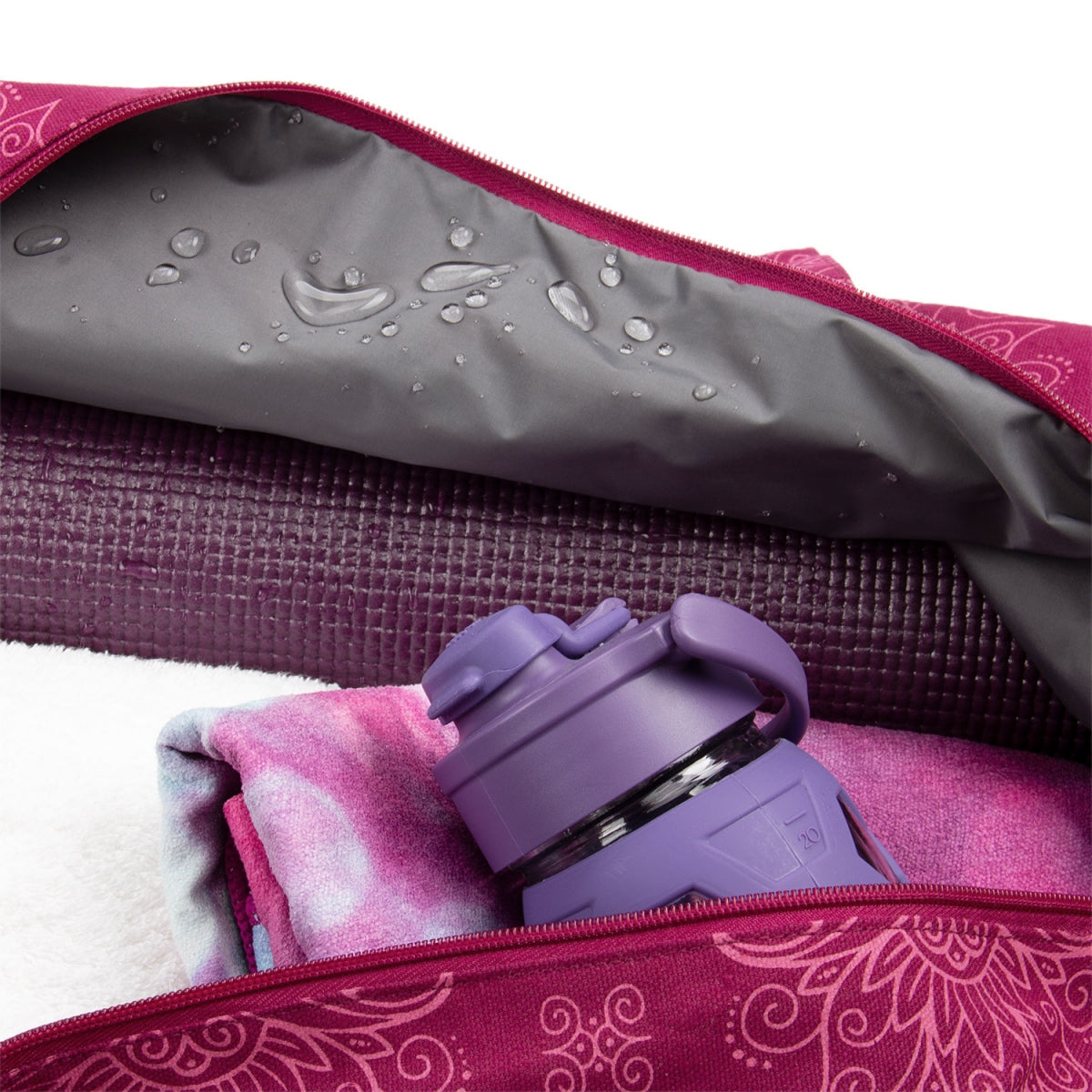 Berry Pink Maharaja Cotton Hot Yoga Holdall Kit Bag