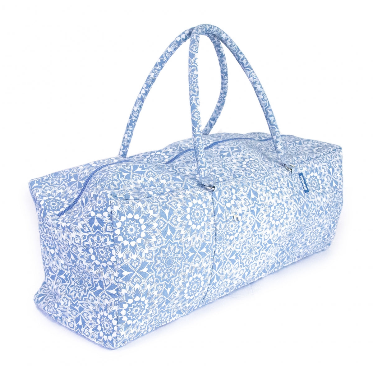 Light Blue Mandala Print Yoga and Pilates Large Equipment Kit Bag