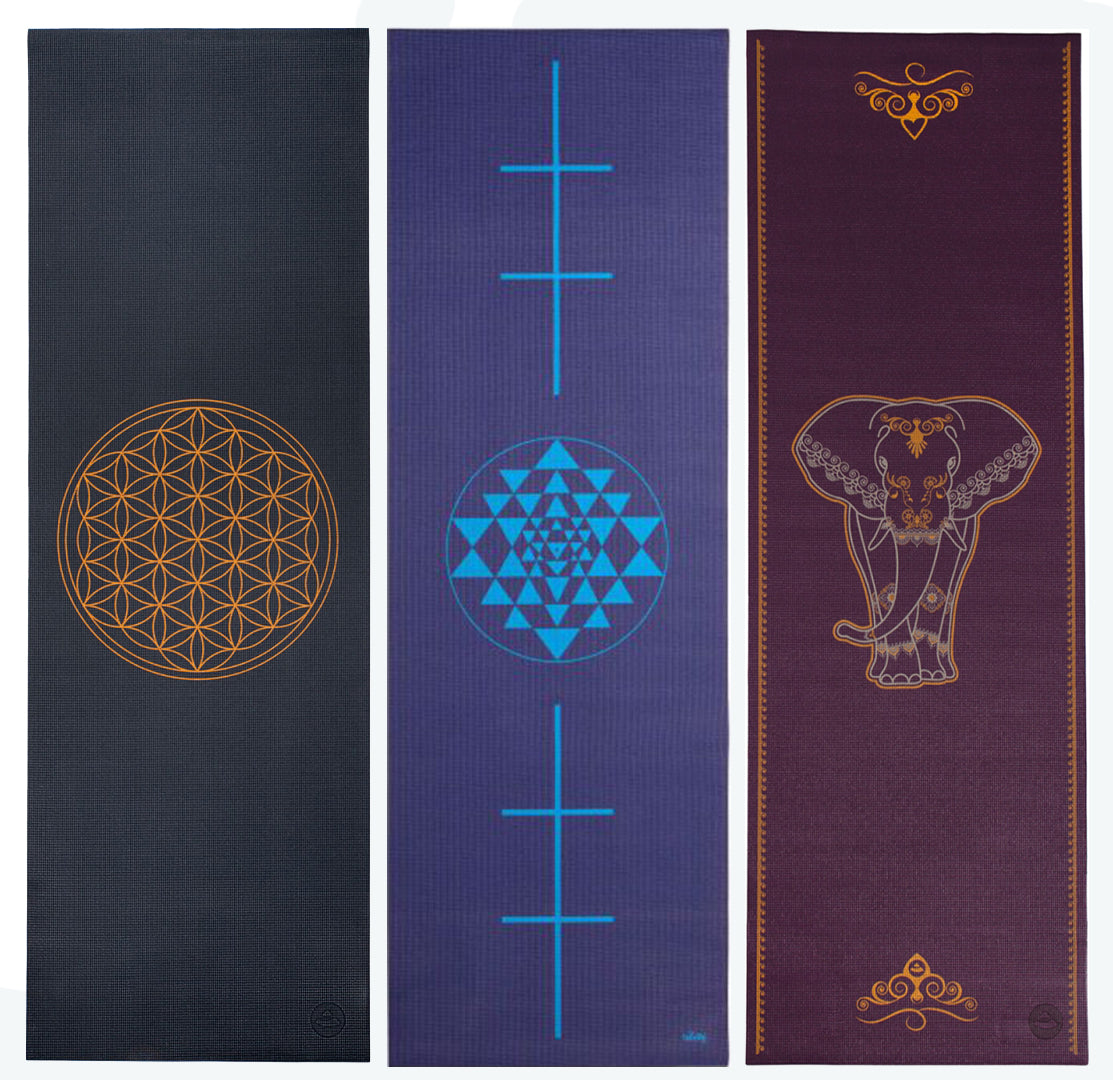 Big Elephant and Flower of Life Yoga Mats - Leela Collection