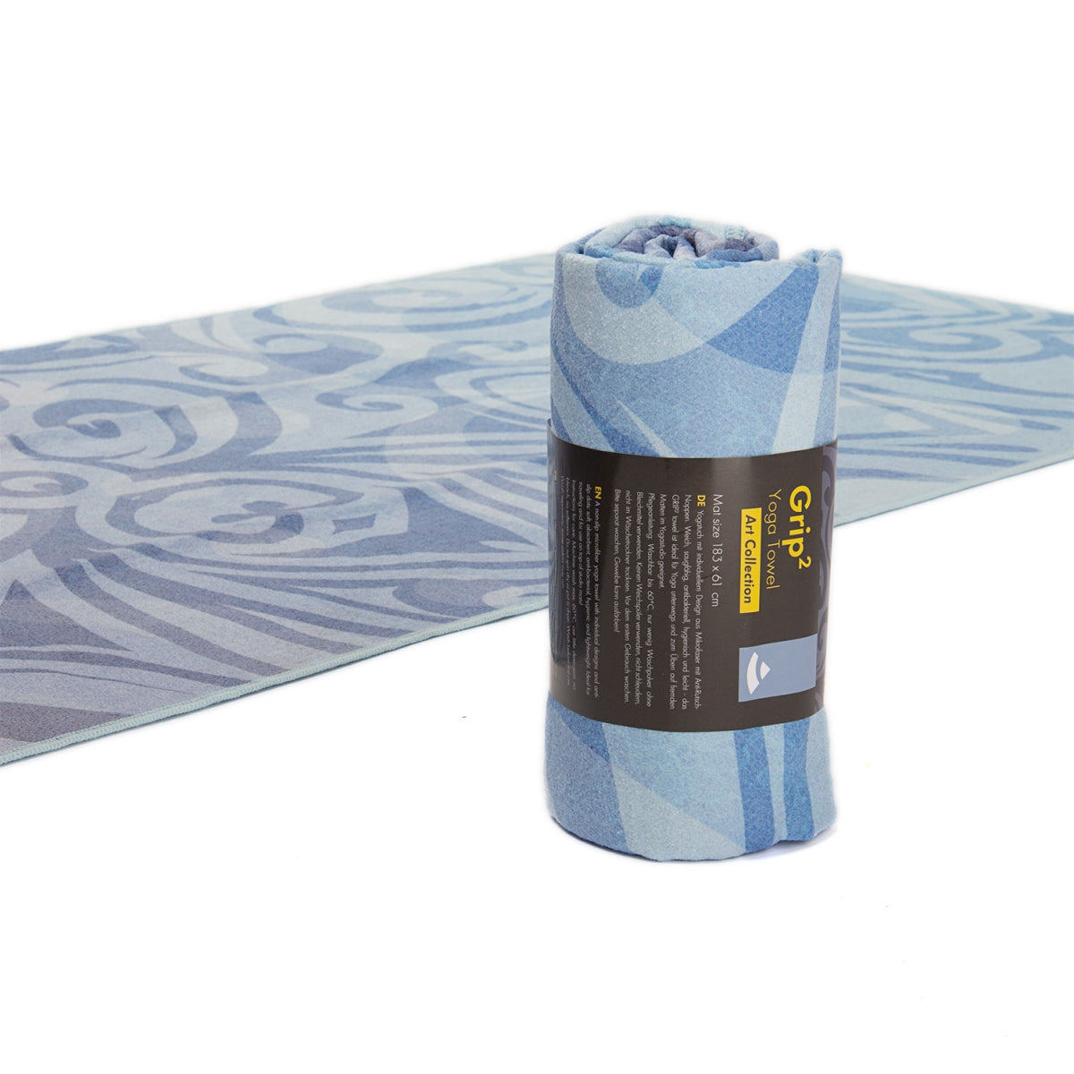 Hot Yoga Grip Towel² with anti-slip Silicone Dots | Maori Magic print design