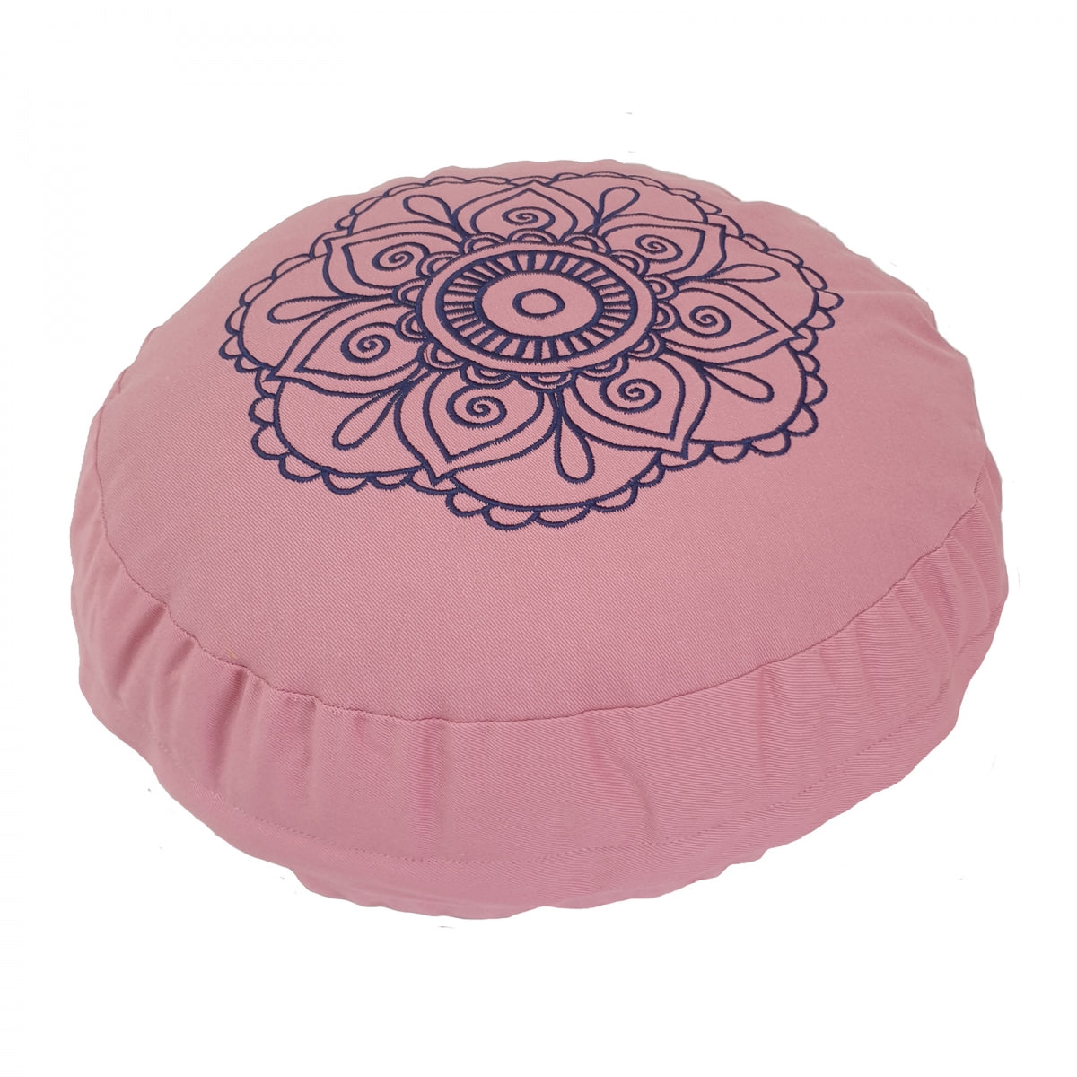 Meditation Kit with Buckwheat Round Zafu Cushion - Flower Design
