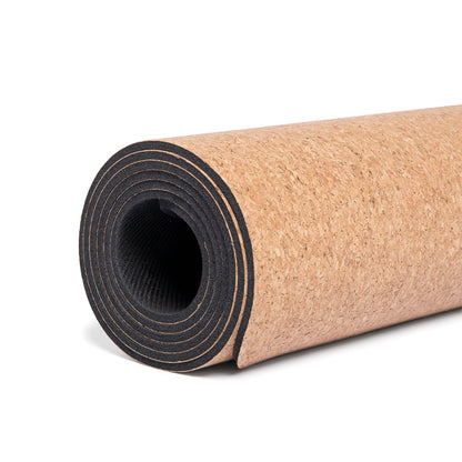 Cork Yoga Mat - Flower of Life design - Natural Rubber underside - 4mm Thick