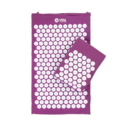 Acupressure Bed of Nails Mat and Head Cushion Pillow Set
