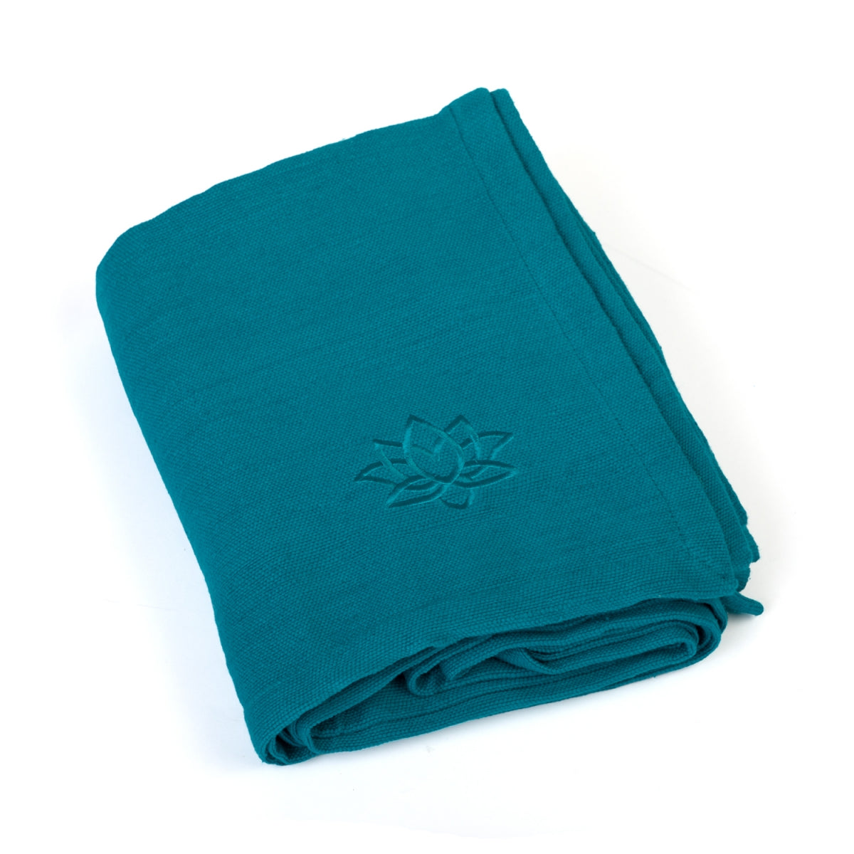 200cm EXTRA LONG Traditional Cotton Shavasana Yoga Blanket with Lotus Flower Symbol