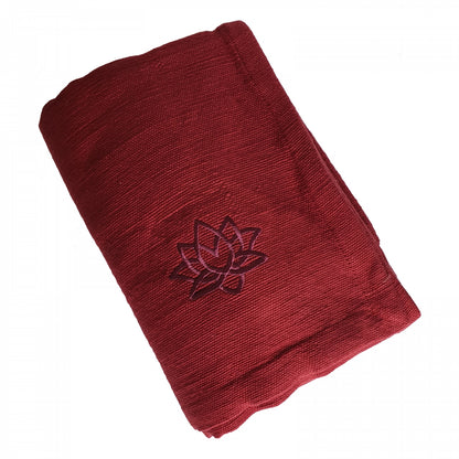 200cm EXTRA LONG Traditional Cotton Shavasana Yoga Blanket with Lotus Flower Symbol