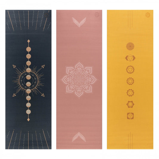 Lunalign Mehndi Mandala and Chakralign Yoga Mats - Leela Collection