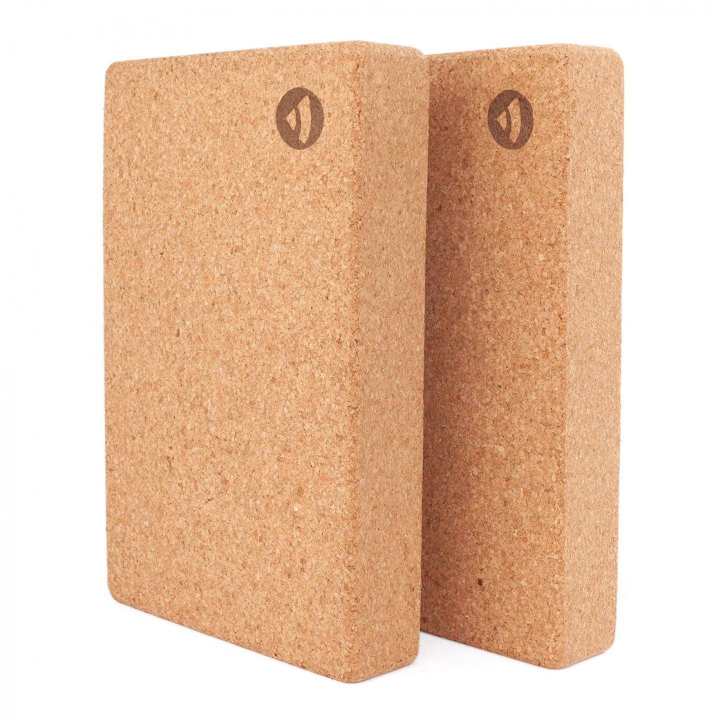 2 x BODHI Natural Cork FULL Height Yoga Blocks - Pack of 2