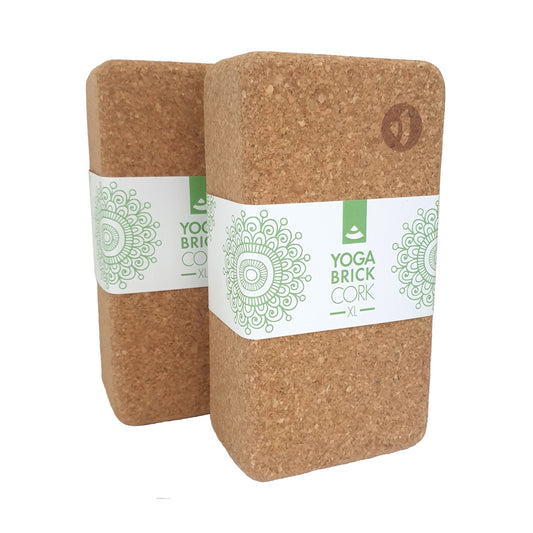 2 x BODHI Natural Cork Yoga Bricks | Pack of 2 | Pair