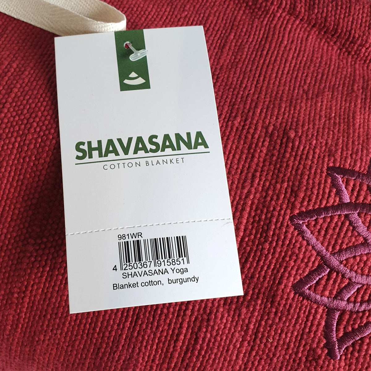 200cm EXTRA LONG Traditional Cotton Shavasana Yoga Blanket with Lotus Flower Symbol
