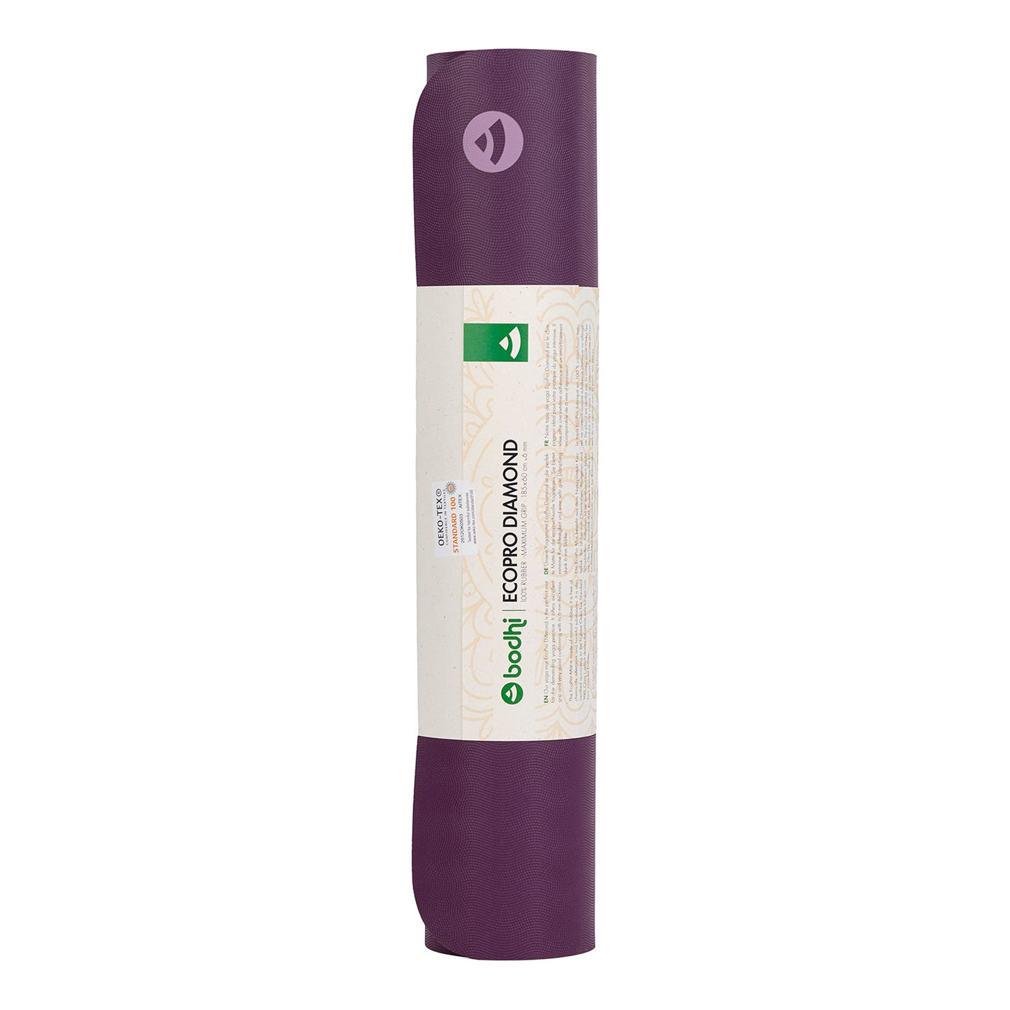 EcoPRO Natural Rubber Diamond Yoga Mat - 6mm Thick
