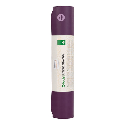EcoPRO Natural Rubber Diamond Yoga Mat - 6mm Thick