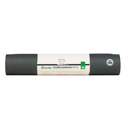 XL XW EcoPRO Natural Rubber Diamond Yoga Mat - 6mm Thick - 200cm EXTRA LONG and 66cm EXTRA WIDE