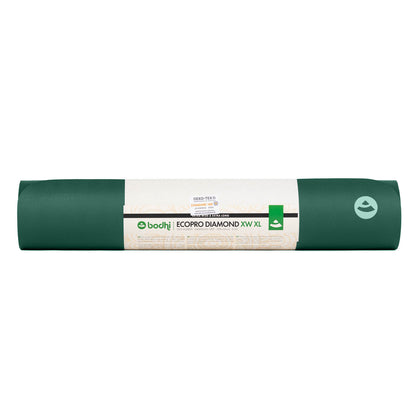XL XW EcoPRO Natural Rubber Diamond Yoga Mat - 6mm Thick - 200cm EXTRA LONG and 66cm EXTRA WIDE