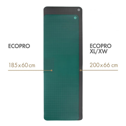 XL XW EcoPRO Natural Rubber Diamond Yoga Mat - 6mm Thick - 200cm EXTRA LONG and 66cm EXTRA WIDE