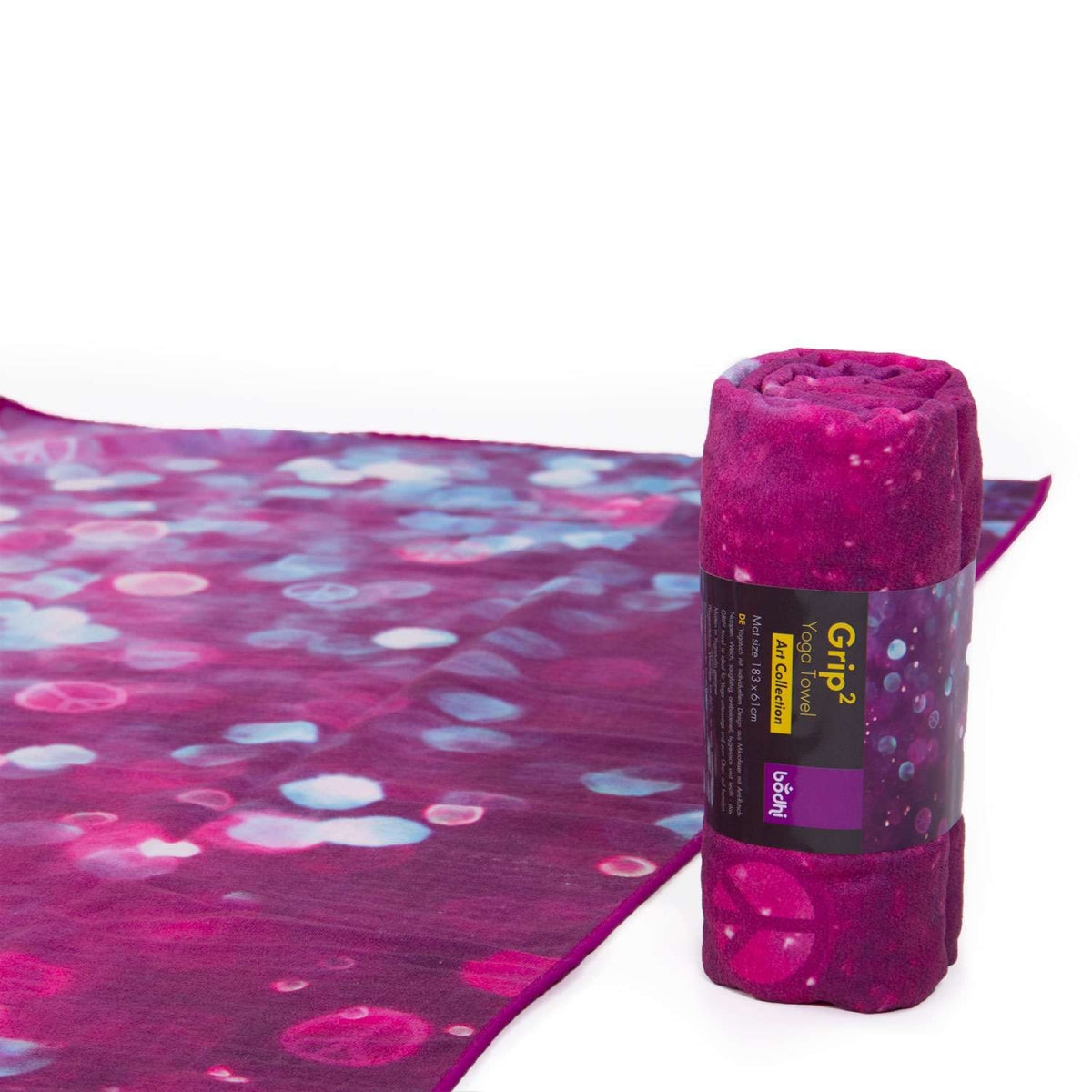 Hot Yoga Grip Towel² with anti-slip Silicone Dots | Drops of Peace print design