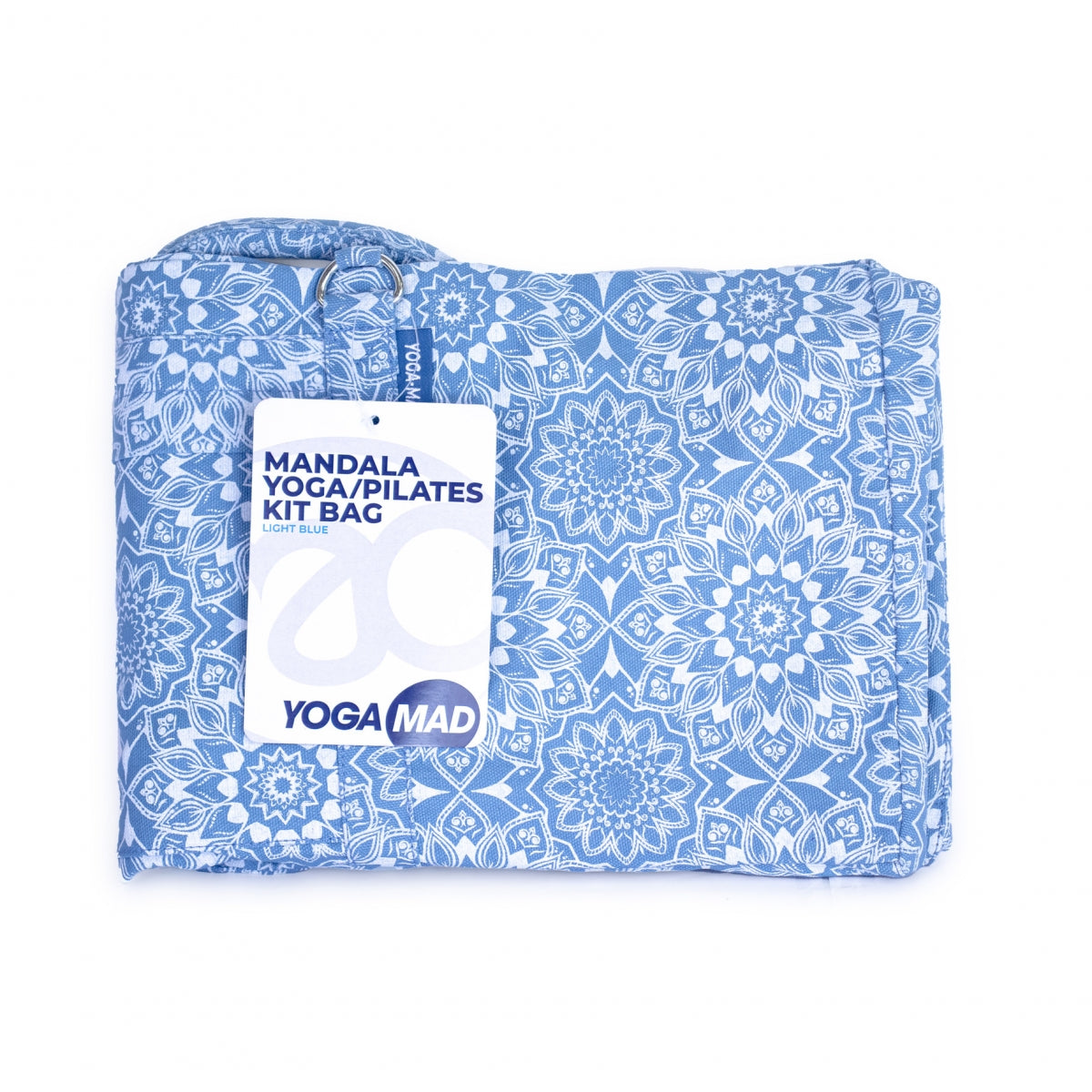 Light Blue Mandala Print Yoga and Pilates Large Equipment Kit Bag