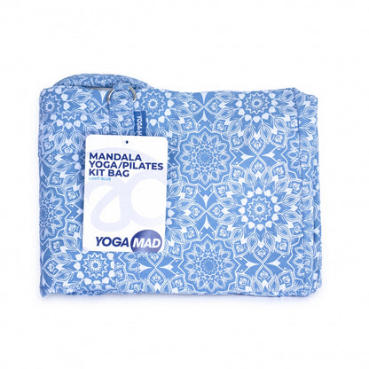 Light Blue Mandala Print Yoga and Pilates Large Equipment Kit Bag