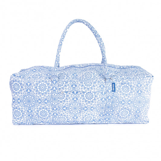 Light Blue Mandala Print Yoga and Pilates Large Equipment Kit Bag