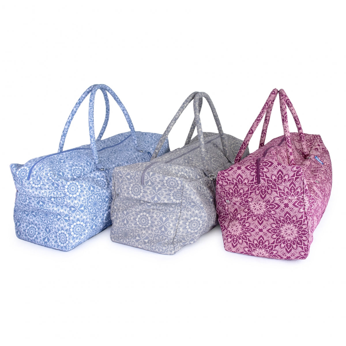 Light Blue Mandala Print Yoga and Pilates Large Equipment Kit Bag
