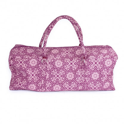 Burgundy Red Mandala Print Yoga and Pilates Large Equipment Kit Bag