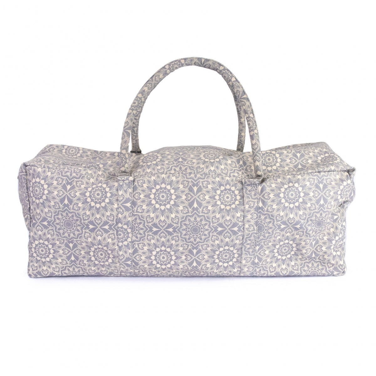 Grey Mandala Print Yoga and Pilates Large Equipment Kit Bag