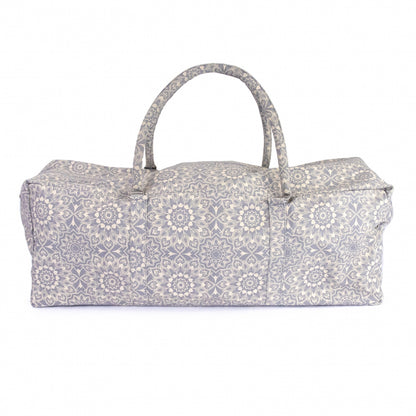 Grey Mandala Print Yoga and Pilates Large Equipment Kit Bag