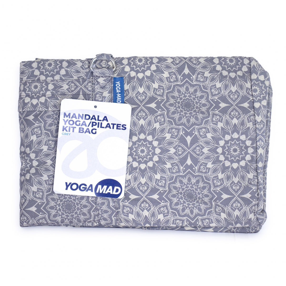 Grey Mandala Print Yoga and Pilates Large Equipment Kit Bag