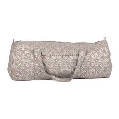 Taupe Silver Maharaja Cotton Hot Yoga Holdall Kit Bag