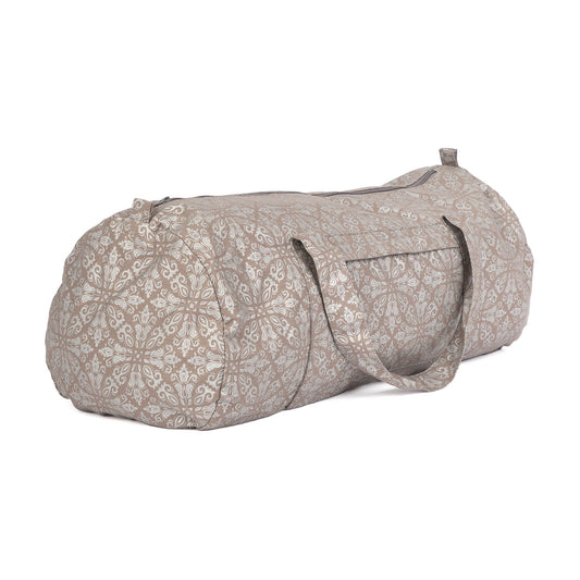 Taupe Silver Maharaja Cotton Hot Yoga Holdall Kit Bag