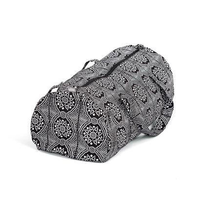 Black and White Maharaja Cotton Hot Yoga Holdall Kit Bag