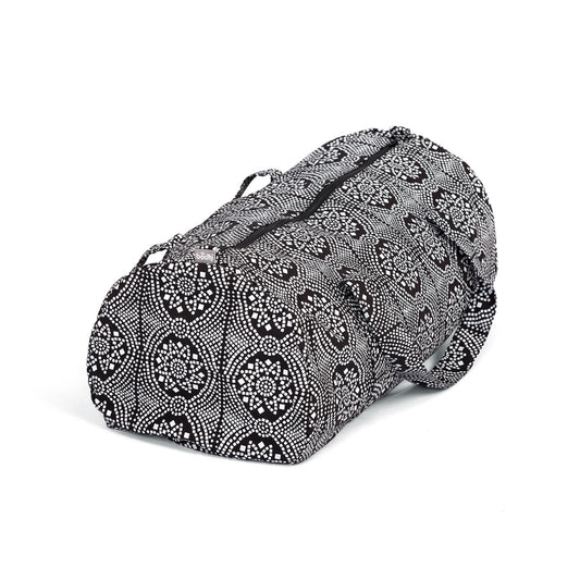 Black and White Maharaja Cotton Hot Yoga Holdall Kit Bag
