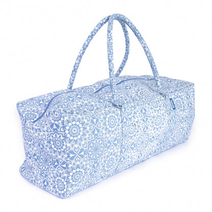 Light Blue Mandala Print Yoga and Pilates Large Equipment Kit Bag