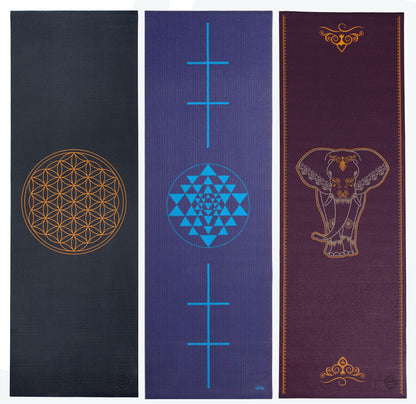Big Elephant and Flower of Life Yoga Mats - Leela Collection