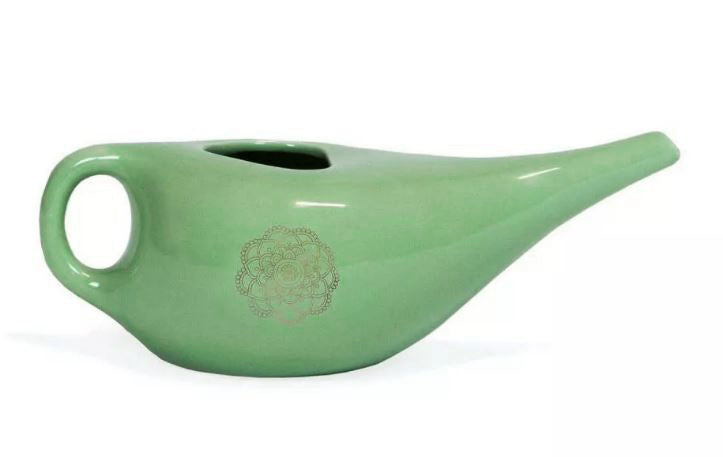 TEACHER PACK of 10 | Nasal Neti Pot with Mandala Pattern | Ceramic Neti Pot