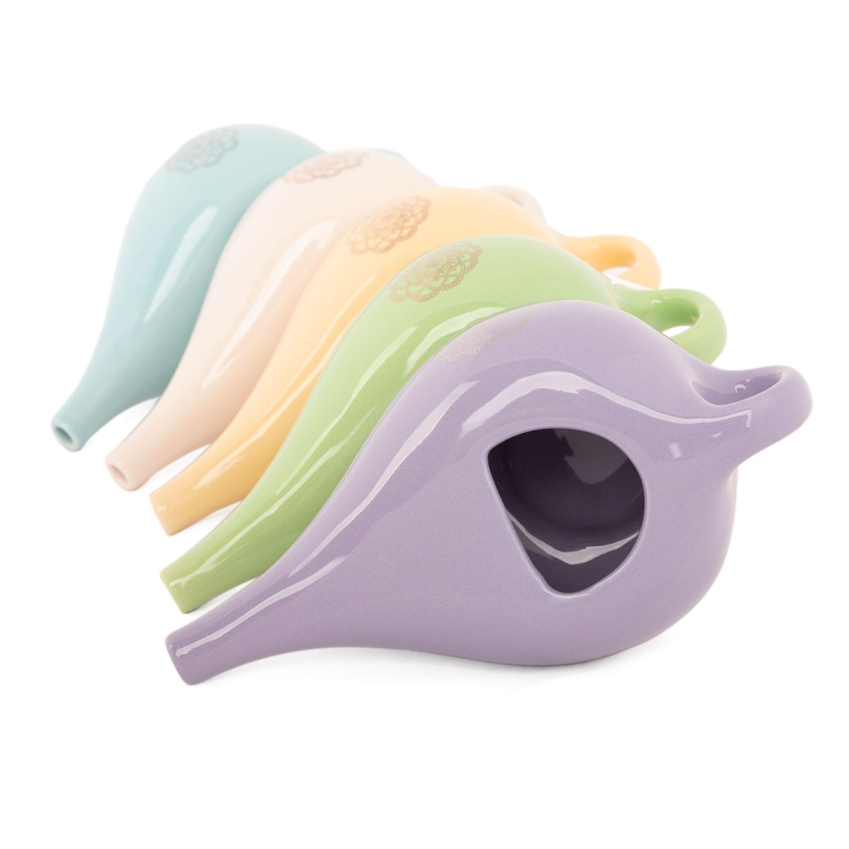 TEACHER PACK of 10 | Nasal Neti Pot with Mandala Pattern | Ceramic Neti Pot