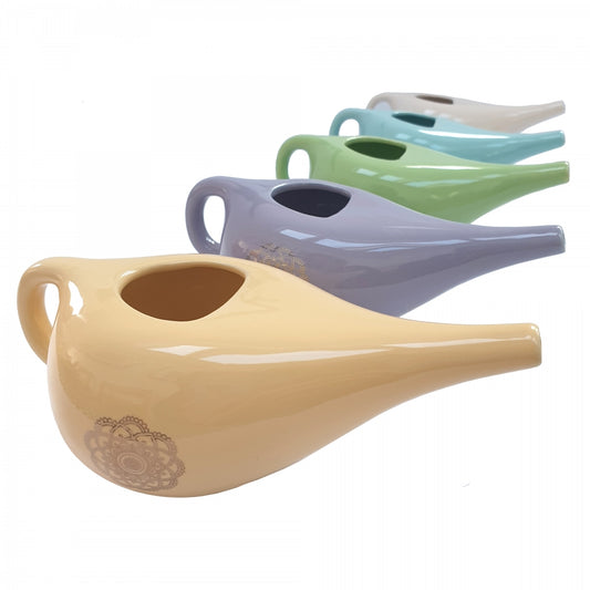 Nasal Neti Pot with Mandala Pattern | Ceramic Neti Pot