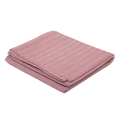 200cm EXTRA LONG Traditional NIDRA Herringbone patterned Cotton Yoga Blanket
