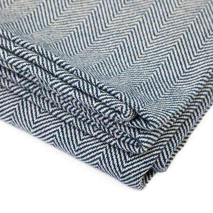 200cm EXTRA LONG Traditional NIDRA Herringbone patterned Cotton Yoga Blanket