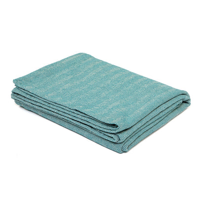 200cm EXTRA LONG Traditional NIDRA Herringbone patterned Cotton Yoga Blanket