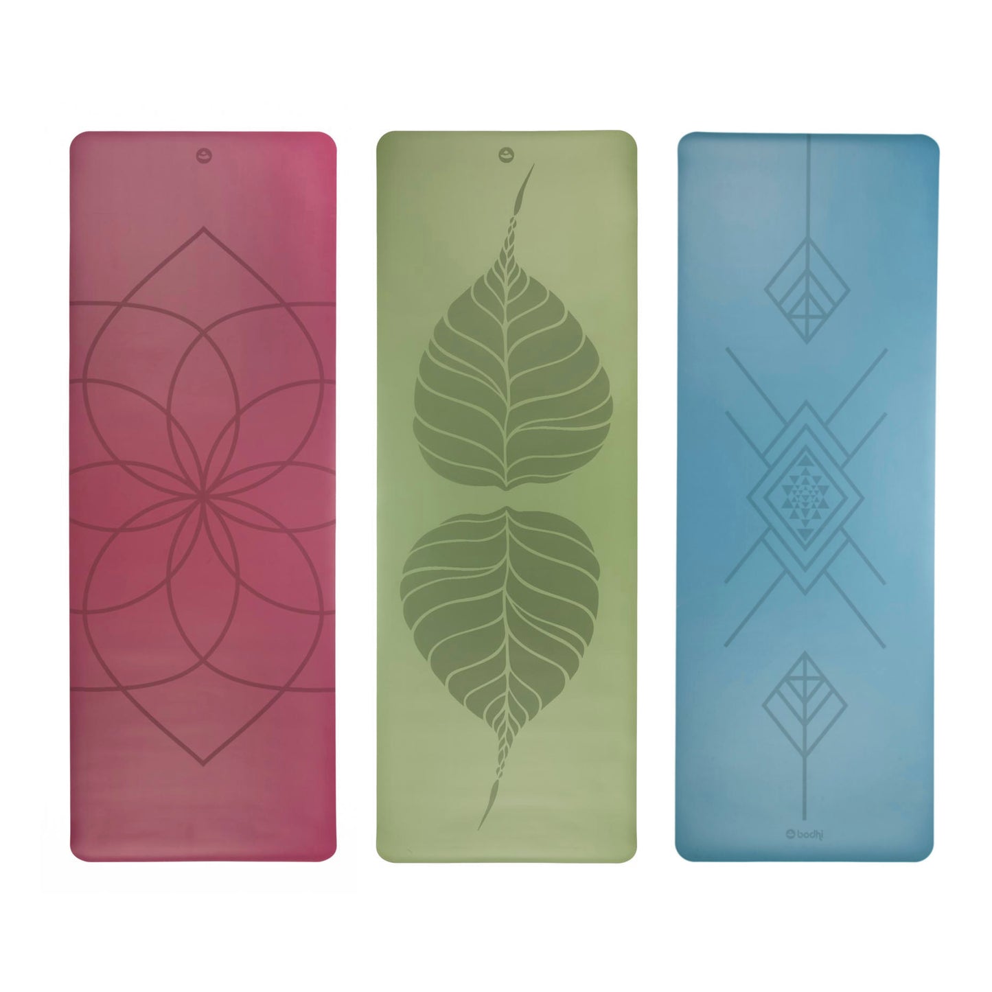PHOENIX Natural Rubber Yoga Mats with PU Coating - printed designs