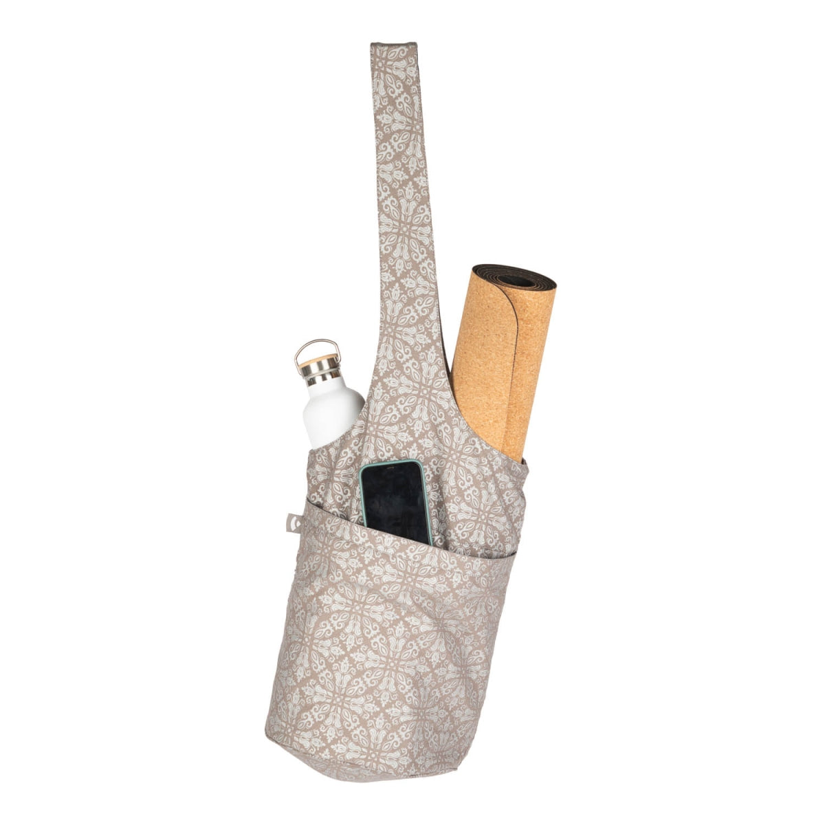 RAJA Silver Grey print Maharaja Slouchy Yoga Holdall Kit Bag