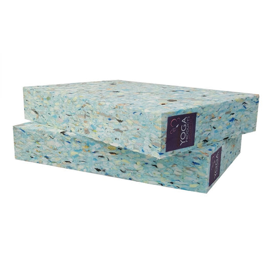 2 x Recycled Chip Foam FULL Height Yoga Blocks - Pack of 2