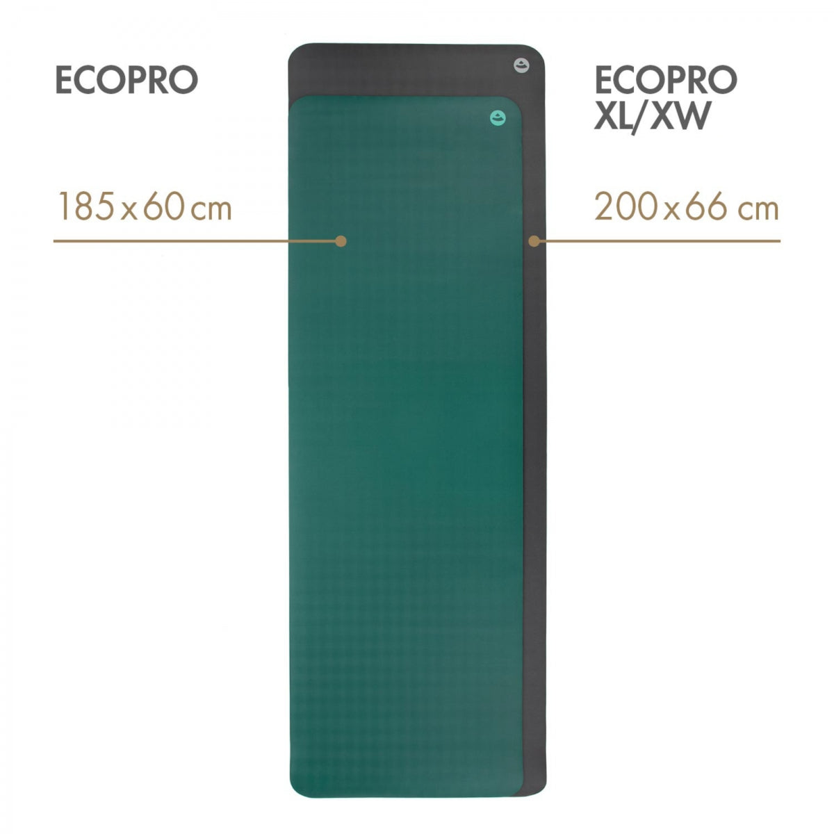 XL XW EcoPRO Natural Rubber Standard Yoga Mat - 4mm Thick - 200cm EXTRA LONG and 66cm EXTRA WIDE